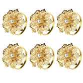 Serviettenringe – Florales Strass-Design – Hochzeitsdekor