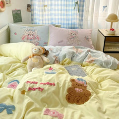 Niedliches Hunde Bettwäsche-Set – Einfaches Polyester – Queen Size