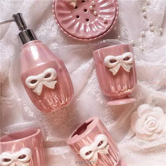 Badezimmer Set – Keramik Bowknot – Hotel Stil