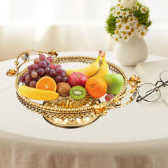 Glas-Obstteller – Metall Design – 32cm