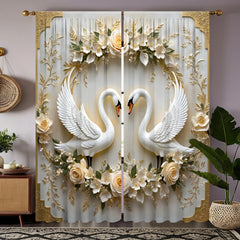 HD Digital Blumen Vorhang – Pastoral Poly – 132x160cm