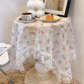 Jacquard Spitzentischdecke – Retro Rosen Design – Versch. Grössen