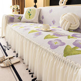 Sofaüberwurf – Florales Chenille – Anti-Rutsch 180x180cm