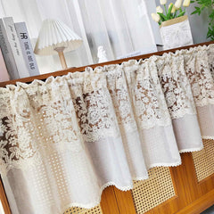 Spitzenbesatz-Vorhang – Rustikal Bestickt – 150x90cm