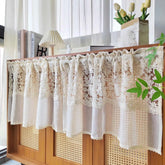 Spitzenbesatz-Vorhang – Rustikal Bestickt – 150x90cm