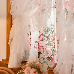 Spitzenvorhänge – Französische Pastorale – W150cmxH200cm