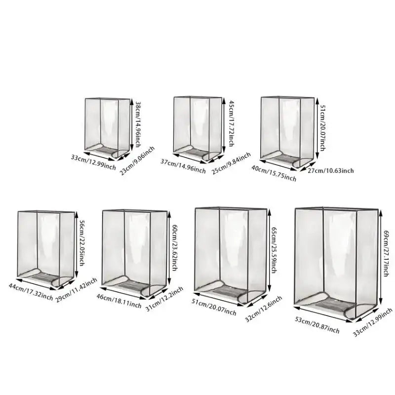 Staubfeste Kofferschutzhülle – Transparentes PVC – Reise-Essential