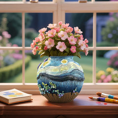 Sternennacht Pflanztopf – Harz Design für Moderne Räume