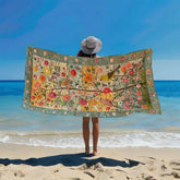 Modernes Strandtuch aus Baumwolle, schnelltrocknend, Farbe Blau, Grösse 70x140 cm