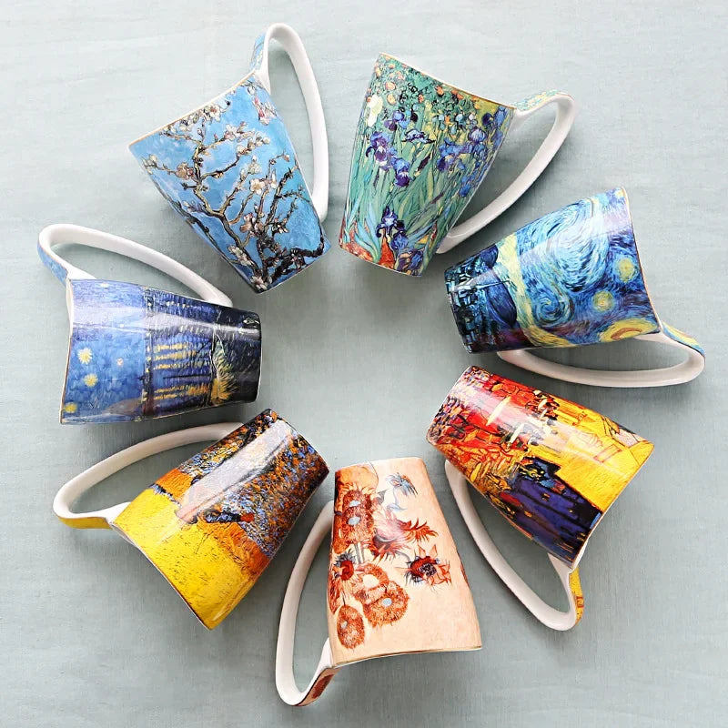 Van Gogh Keramikbecher – Bone-China Kunstdesign