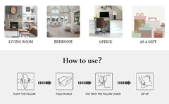 Blaue Kissenhülle im Kunstdesign mit Van-Gogh-Muster, Grösse: 60x60 cm