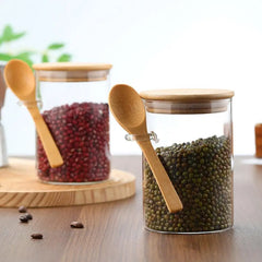 Versiegeltes Glasgefäss – Glas & Holz – Für Küche