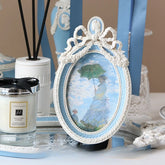 French Vintage Bilderrahmen aus Harz, Farbe: Weiss, Grösse: 6 Zoll