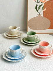 Vintage Kaffee Set – Porzellan – Mattes Rosendesign