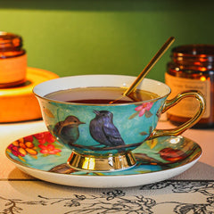 Vintage Keramik Teeset – Knochenporzellan, 3-teilig