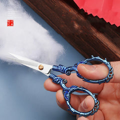 Vintage Schere – Blattmuster, Edelstahl Schnitt