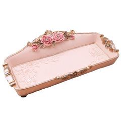 Vintage Schmucktablett aus Resin – Koreanischer Stil, 18x9.5cm