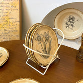 Vintageteller Keramik – Florales Design – 6 Zoll