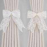 Vorhangbänder – Französischer Wollstoff – Beige/Weiss