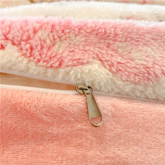 Hautfreundlicher Flanell-Überzug mit Cartoon-Druck, mehrfarbig, Grösse: König 200x230 cm, modern