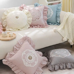 Weiches Kissenbezug – Monochromes Pflanzendesign – 45x45cm/50x50cm