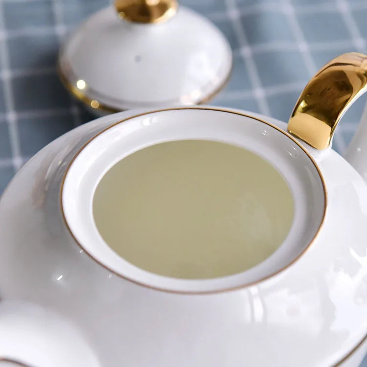 15-teiliges Bone China Kaffeeset – Elegantes Western-Design