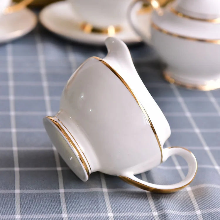 15-teiliges Bone China Kaffeeset – Elegantes Western-Design