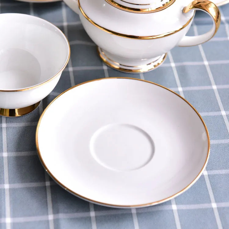 15-teiliges Bone China Kaffeeset – Elegantes Western-Design