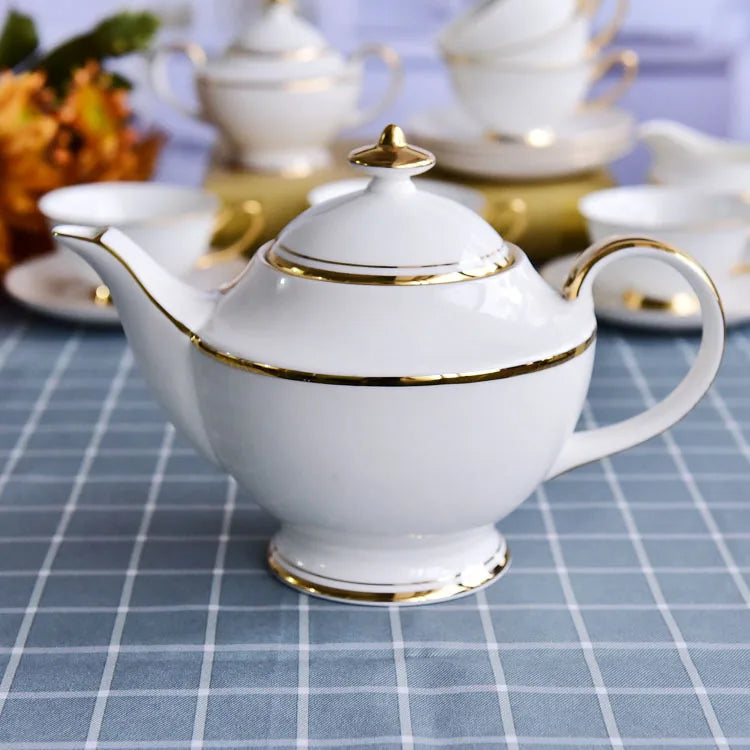 15-teiliges Bone China Kaffeeset – Elegantes Western-Design