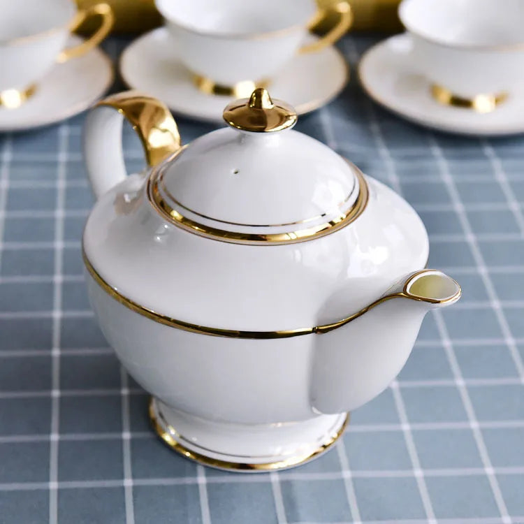 15-teiliges Bone China Kaffeeset – Elegantes Western-Design