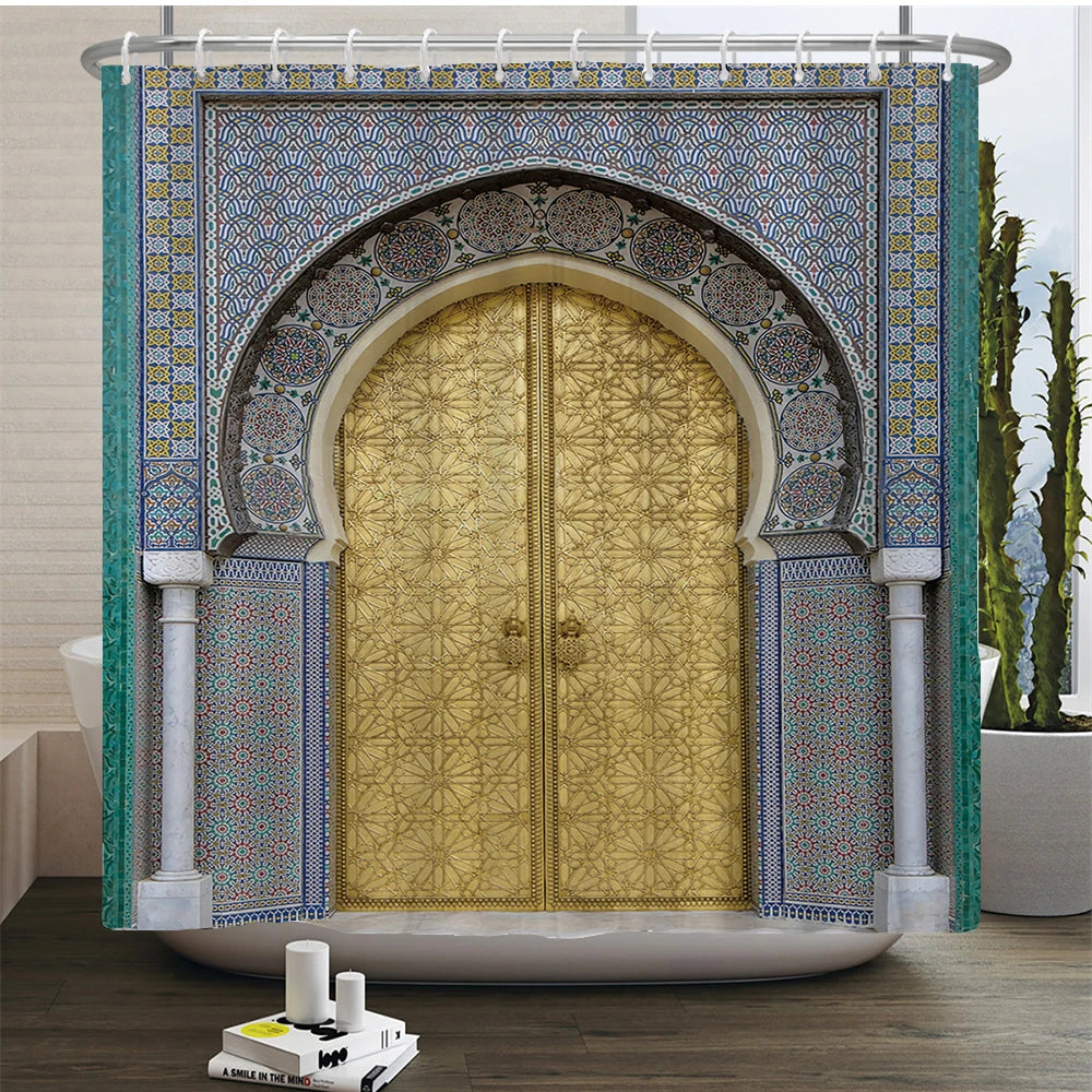 3D Duschvorhang – Marokkanischer Stil – 180x180cm