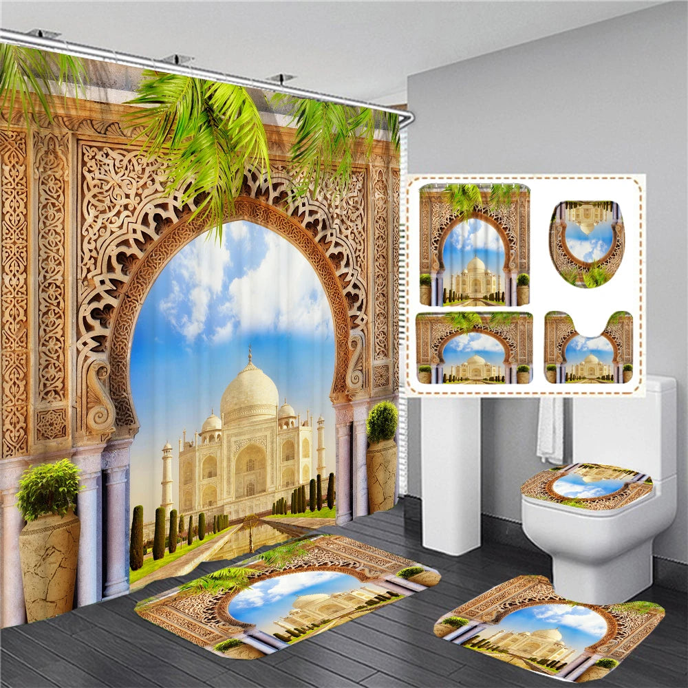 3D Duschvorhang – Marokkanischer Stil – 180x180cm