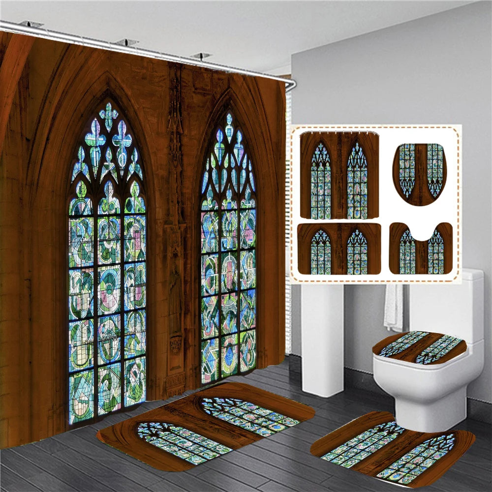 3D Duschvorhang – Marokkanischer Stil – 180x180cm