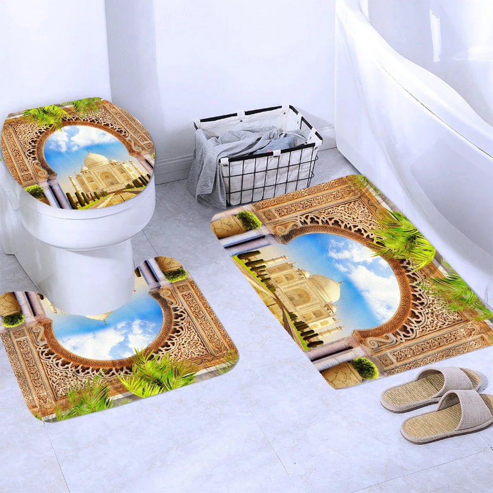 3D Duschvorhang – Marokkanischer Stil – 180x180cm