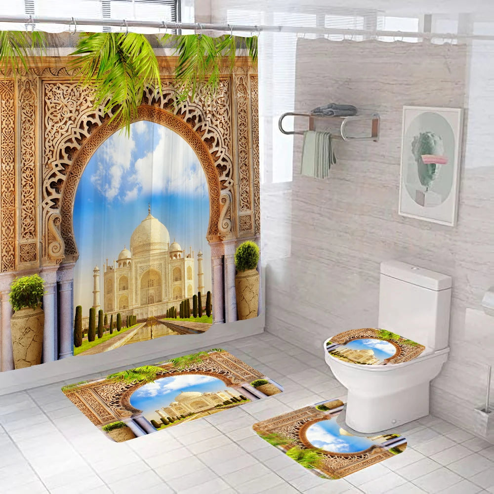 3D Duschvorhang – Marokkanischer Stil – 180x180cm