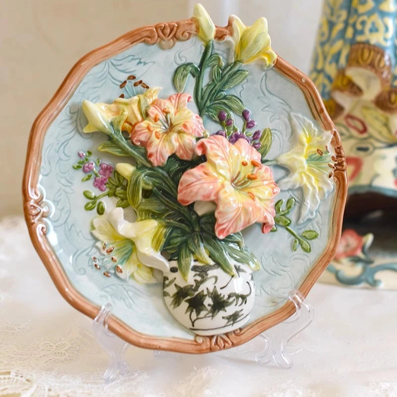 3D Keramik Wandplakette – Handarbeit – 21CM