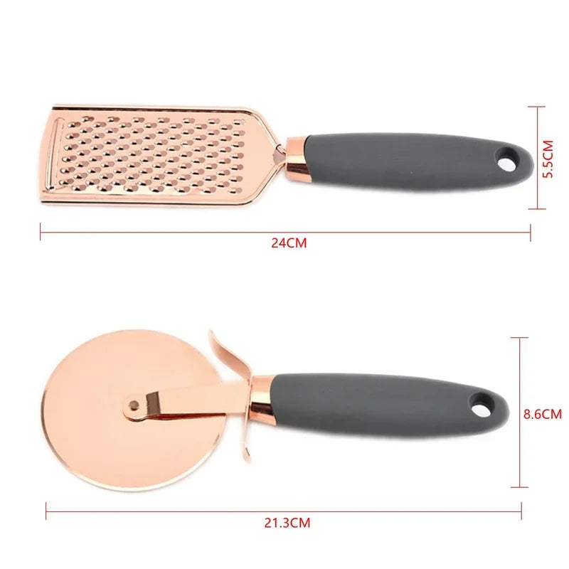 7-teiliges Küchenwerkzeug-Set aus Edelstahl – Ergonomisches Design