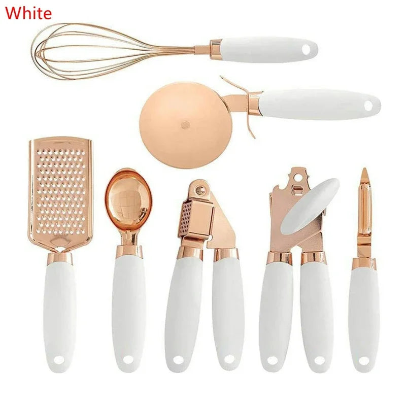 7-teiliges Küchenwerkzeug-Set aus Edelstahl – Ergonomisches Design