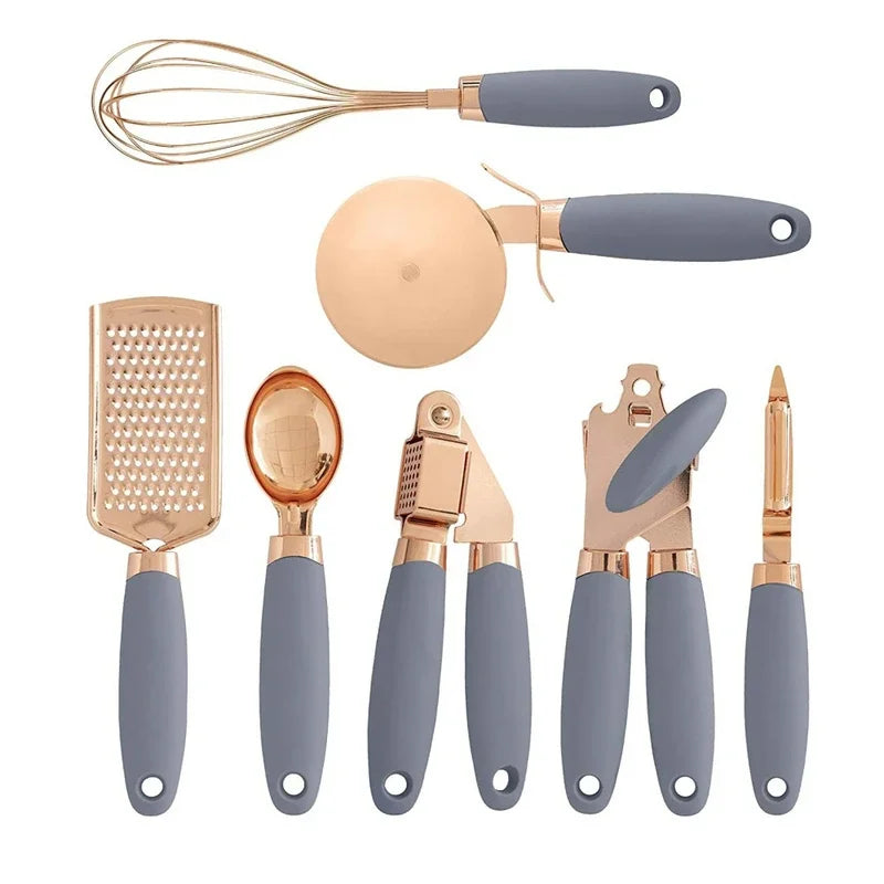 7-teiliges Küchenwerkzeug-Set aus Edelstahl – Ergonomisches Design