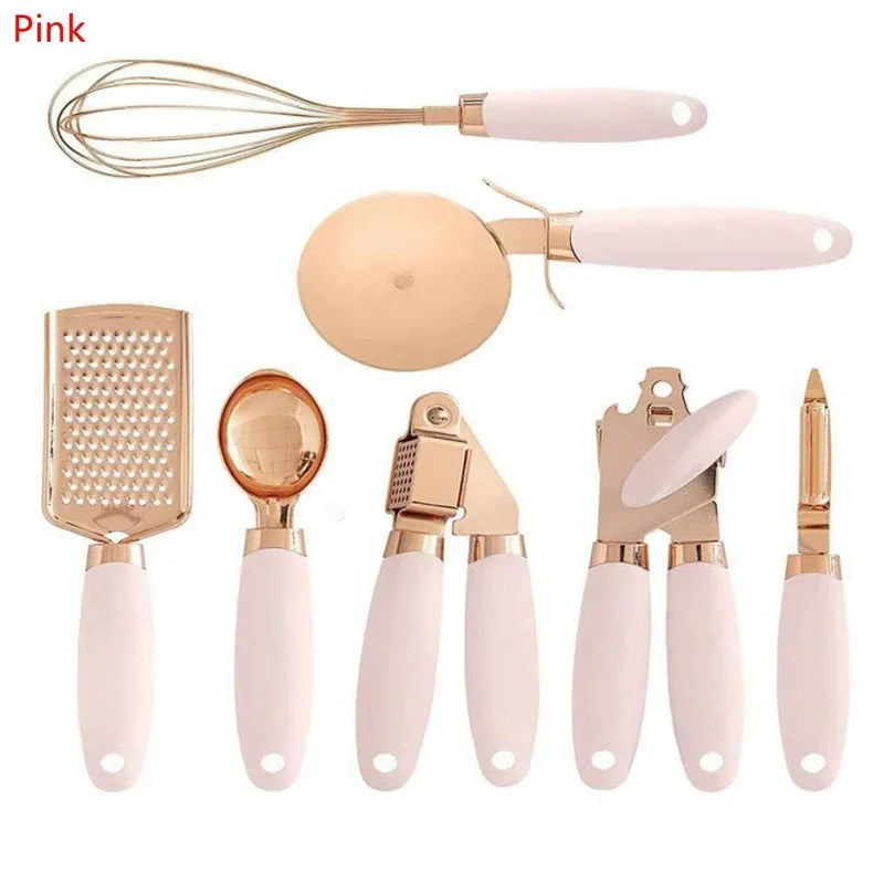 7-teiliges Küchenwerkzeug-Set aus Edelstahl – Ergonomisches Design