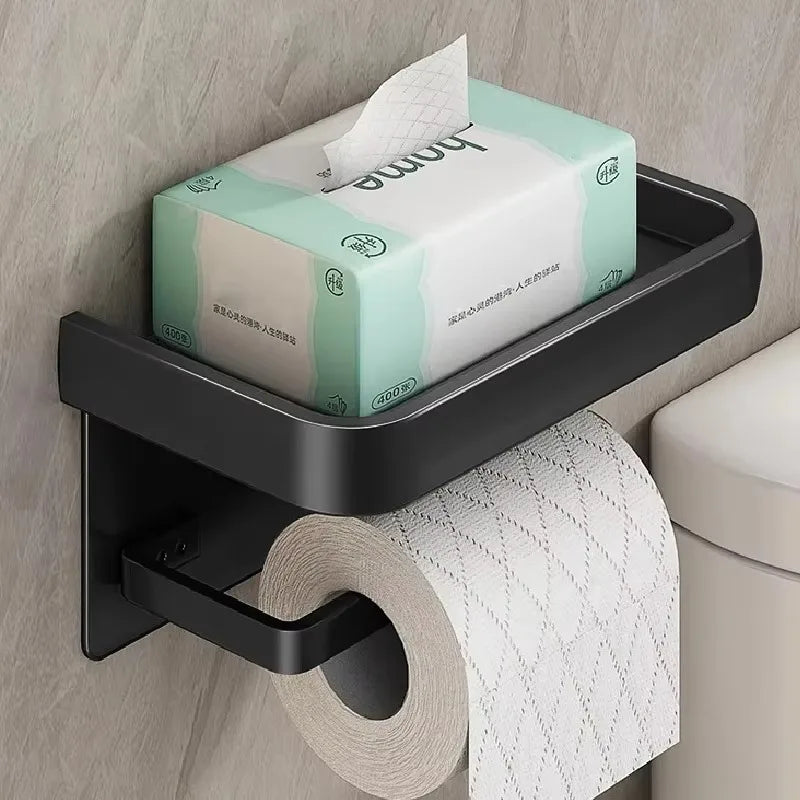 WC-Rollenhalter – Schwarz Gold – Wandmontage