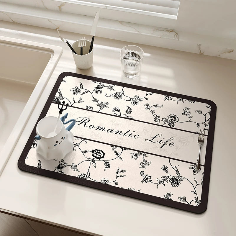 Abtropfmatte – Diatomerde & Rutschfest – Küchenutensil