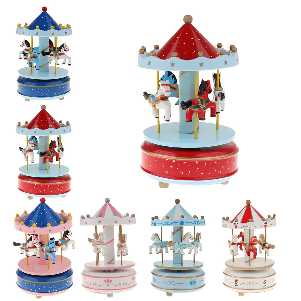 Karussell Musikbox – Modernes Harzdesign – 12x12x18.5cm