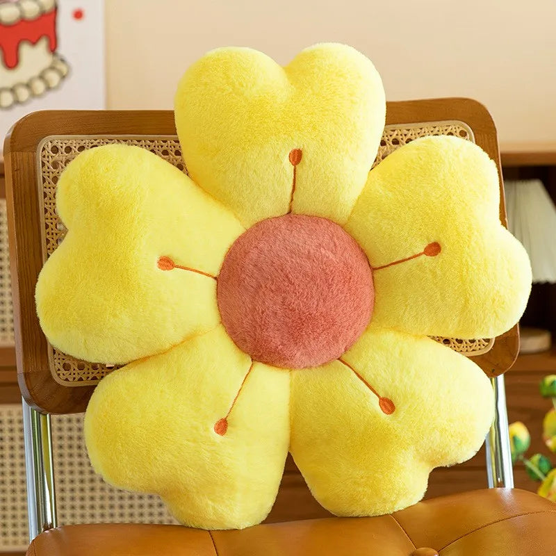 Sonnenblumenkissen – Plüschdesign – 50x50 cm Büromatte