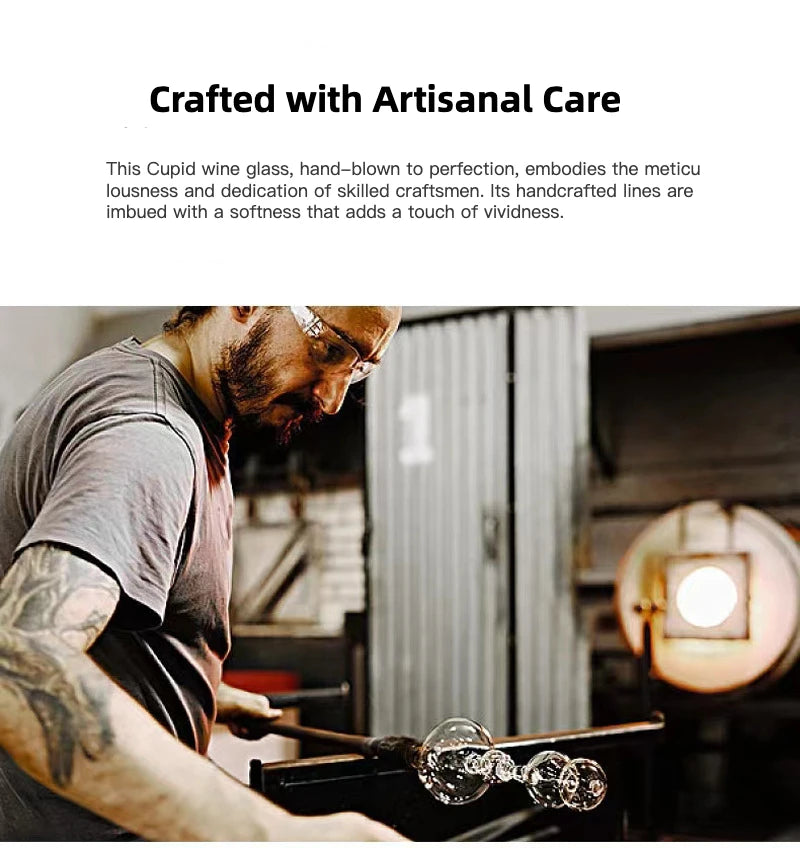 Vintage Glas Kelch – Handbemaltes Design