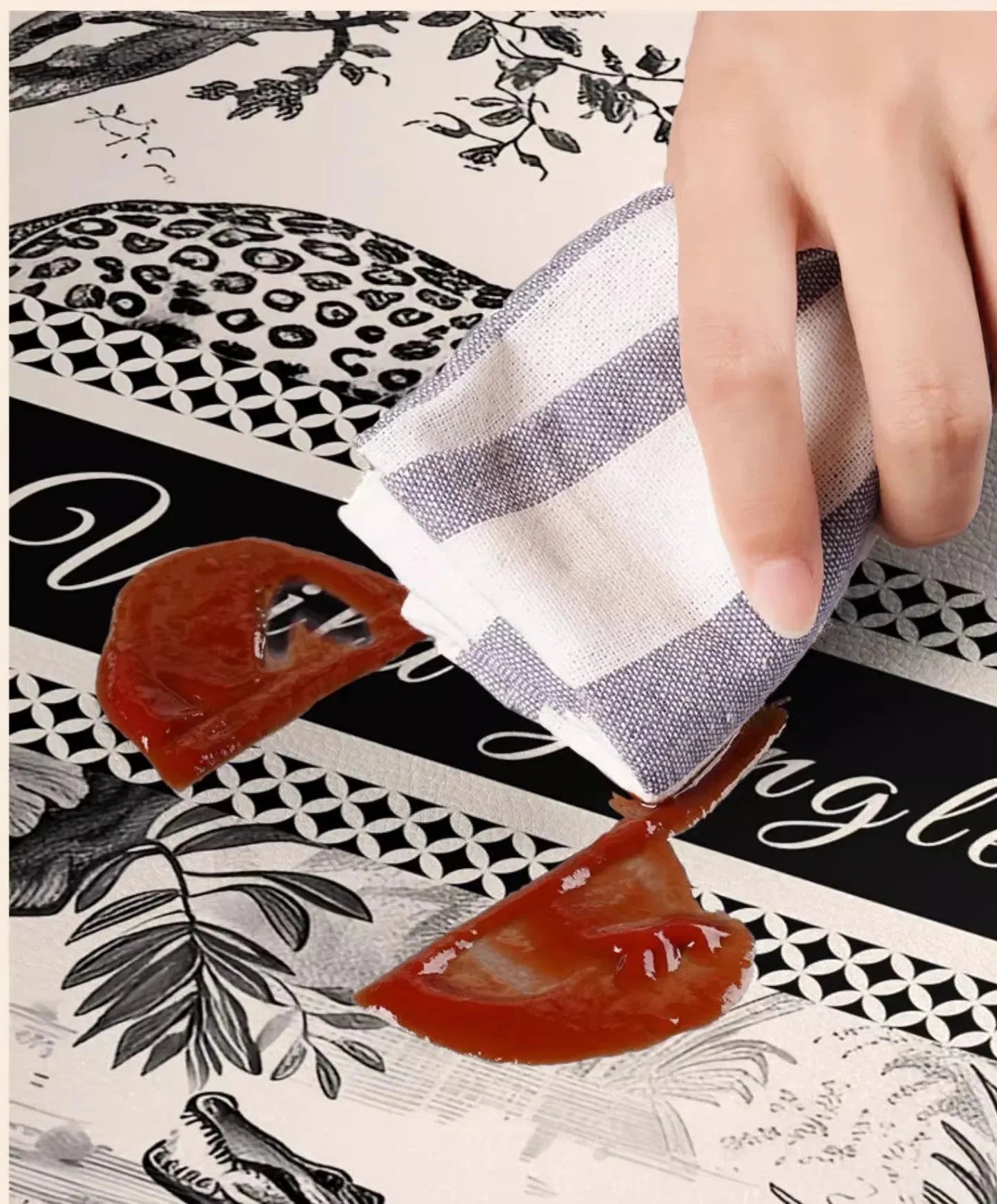 Abtropfmatte aus Diatomerde, mehrfarbig, rutschfest, Grösse: 40x50 cm, japanischer Stil