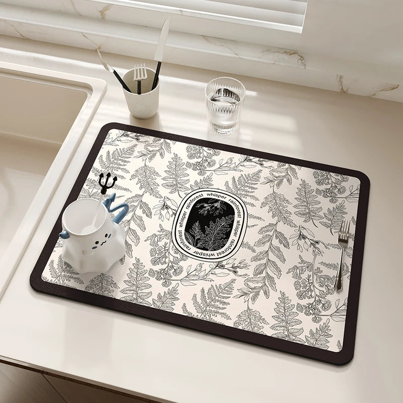 mehrfarbige diatomit abtropfmatte rutschfest 50x60 cm im japanischen design