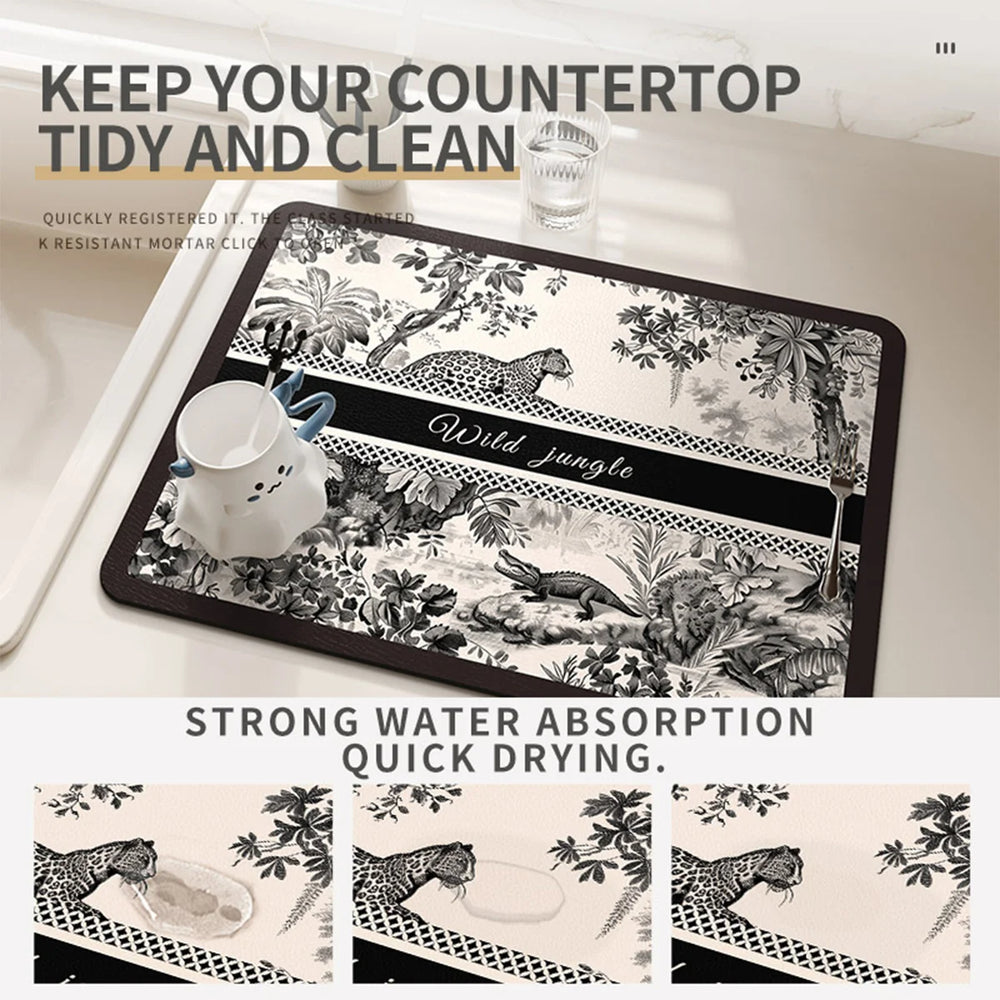 Abtropfmatte aus Diatomit in vielfarbiger Ausführung, Grösse 40x50 cm