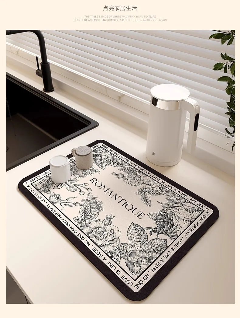 Abtropfmatte – Diatomerde & Rutschfest – Küchenutensil