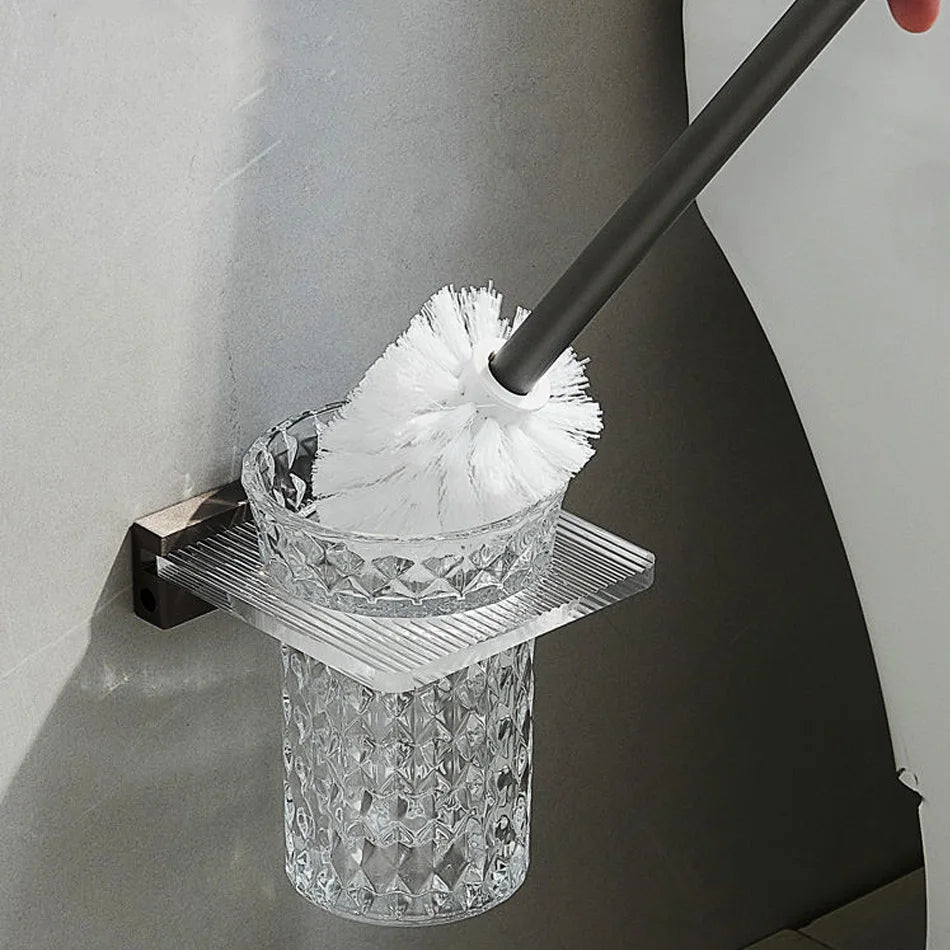 Acryl WC-Bürstenhalter – Modern Wandmontage